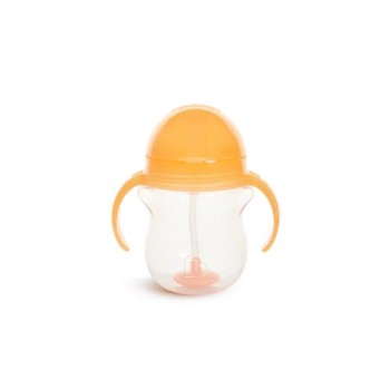 Munchkin Tip & Sip Cup -Παιδικό Ποτηράκι με Λαβές και Καλαμάκι ”Click Lock” από Πλαστικό Πορτοκαλί για 6m+ 207ml Munchkin Tip & Sip Cup -Παιδικό Ποτηράκι με Λαβές και Καλαμάκι ”Click Lock” από Πλαστικό Πορτοκαλί για 6m+ 207ml
