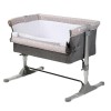Lorelli Λίκνο Sleep N Care Grey Elephant με Στρώμα και Πλαϊνό Άνοιγμα