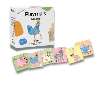 Playmais Κατασκευές με κάρτες και σφουγγαράκια 6τεμ. Μικρή φάρμα