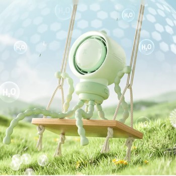 Ανεμιστήρας Καροτσιού JisuLife Life 2 (Led/Καθαρίζει τον αέρα/Μπαταρία έως 10 ώρες) (Mint Green)