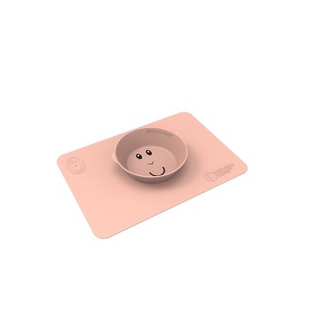 Matchstick Monkey Παιδικό Μπολ Αντιολισθητικό Antislip Ροζ αντιολισθητικό παιδικό μπολ με σουπλά