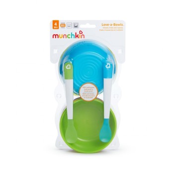 Munchkin Σετ Φαγητού Love A Bowls από Πλαστικό με Αντιολισθητική Βάση Πολύχρωμο 10τμχ