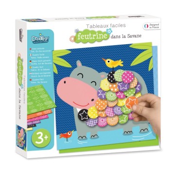 Créa Lign Τσόχινη Ζωγραφιά ”On the Savannah” δημιουργικό σετ ζωγραφικής για παιδιά