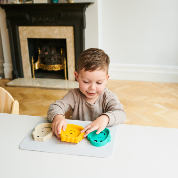 Matchstick Monkey Εκπαιδευτικό Παιχνίδι Φαγητού Animal Snack Mat Cool Grey