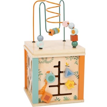 Small Foot Ξύλινος Εκπαιδευτικός Κύβος Safari με Ζωάκια (12m+)