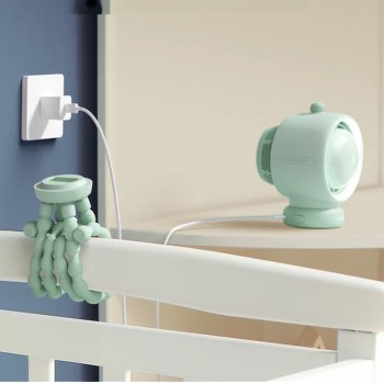 Ανεμιστήρας Καροτσιού JisuLife Life 2s (Led/Καθαρίζει τον αέρα/Μπαταρία έως 12 ώρες)  (Mint Green)