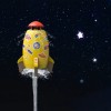 WQH Ιπτάμενος Πύραυλος Νερού με Περιστρεφόμενο Ψεκασμό Κίτρινο