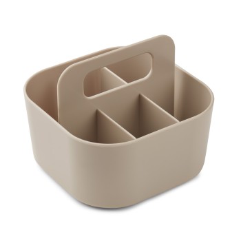 Liewood Θήκη Οργάνωσης Πλαστική May Storage Caddy Sandy καλάθι μολυβοθήκη μπεζ