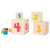 Small Foot Ξύλινοι Εκπαιδευτικοί Κύβοι Στοίβαξης 3 σε 1 με Σχήματα & Ζωάκια για 12m+