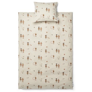 Liewood Σετ Βρεφική Παπλωματοθήκη με Μαξιλαροθήκη Doll Sandy Μπεζ 100x140εκ.