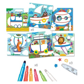 Créa Lign' Εύκολες Ζωγραφιές, Magic coulourings ”Exploracolo” Créa Lign' Εύκολες Ζωγραφιές, Magic coulourings ”Exploracolo”