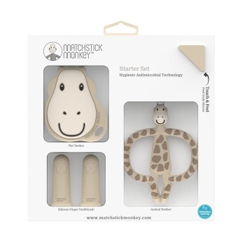 Matchstick Monkey Teething Starter Set Οδοντοφυίας Giraffe 4τμχ μασητικό σετ οδοντοφυΐας