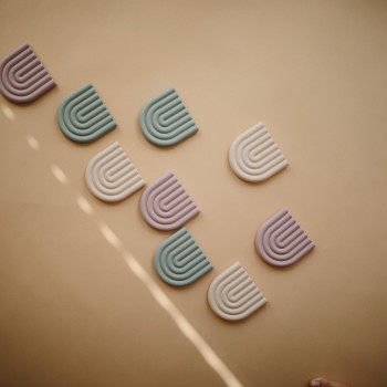 Mushie Μασητικό Οδοντοφυΐας ”Rainbow” Mauve από Σιλικόνη Mushie Μασητικό Οδοντοφυΐας ”Rainbow” Mauve από Σιλικόνη