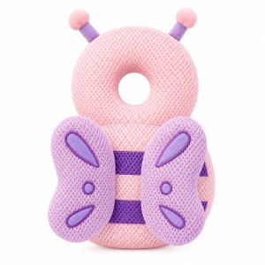Giggles and Co. Προστατευτικό Μαξιλάρι Κεφαλιού Μωρού "Pink Butterfly" Mesh (5 έως 48 μηνών)