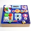 QiAiKe Montessori Busy Board Ξύλινος Πίνακας Δραστηριοτήτων για Παιδιά