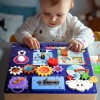 QiAiKe Montessori Busy Board Ξύλινος Πίνακας Δραστηριοτήτων για Παιδιά