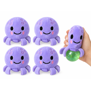Giggles & Co. Χταπόδι Squeeze Anti-Stress με Glitter 5τμχ. – Δωράκι για Παιδικό Πάρτι