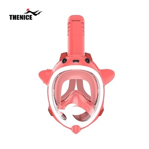Thenice KF-5 Παιδική Μάσκα Θαλάσσης Φαλαινάκι με Νεροπίστολο Full Face Snorkel Mask (XS) Orange