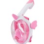 Thenice KF-504 Παιδική Μάσκα Θαλάσσης Ροζ Μονοκεράκι Full Face Kids Snorkel Mask (XS/S)