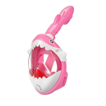 Thenice KF-3 Παιδική Μάσκα Θαλάσσης Καρχαριάκι (Baby Shark) Full Face Snorkel Mask (XS/S) (Ροζ)