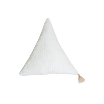 Jabadabado Χειροποίητο Διακοσμητικό Μαξιλάρι Κούνιας Τρίγωνο Λευκό Παιδικό διακοσμητικό μαξιλάρι