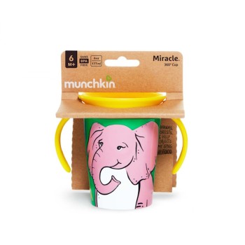 Munchkin Παιδικό Ποτηράκι ”Miracle 360° Wildlove Sippy” από Πλαστικό Elephant Κίτρινο 177ml Munchkin Παιδικό Ποτηράκι ”Miracle 360° Wildlove Sippy” από Πλαστικό Elephant Κίτρινο 177ml