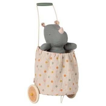 Maileg Τρόλεϊ Καλάθι Dots Blue