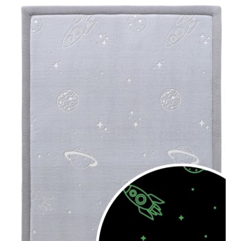 Hakuna Matte χαλί που φωσφορίζει στο σκοτάδι "Πλανήτες" (170 x 120 x 2.5 εκ.)