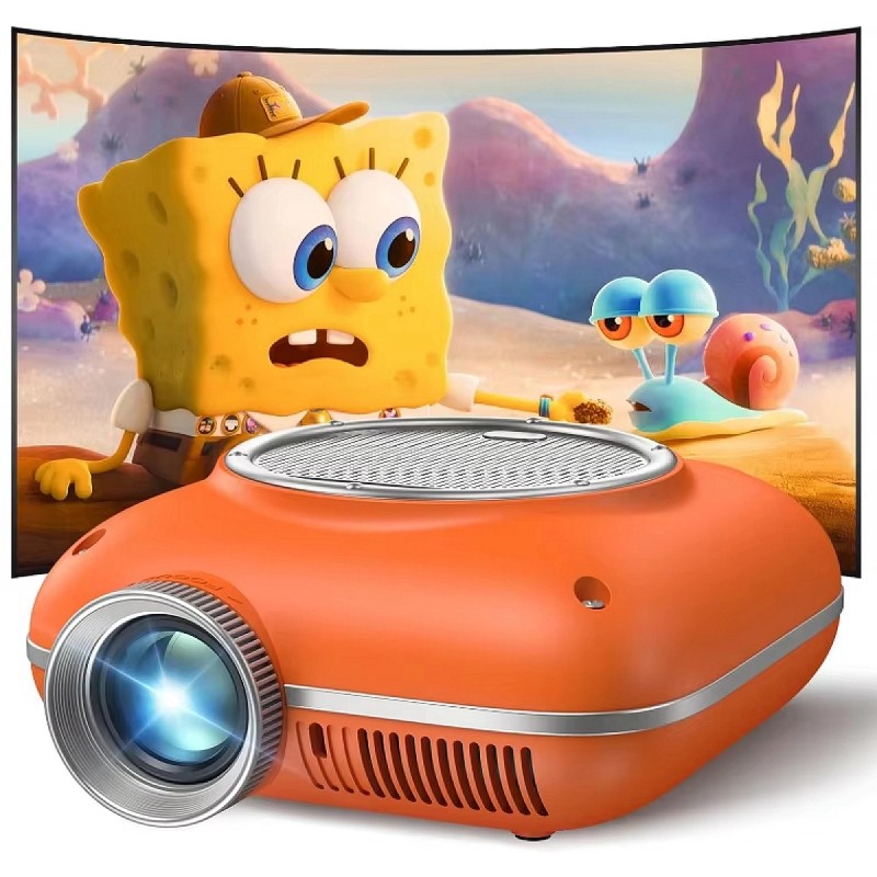 CHEERLUX C1 Mini Παιδικός Προτζέκτορας 720p (100 ANSI) με Android 11, HDMI/USB/Bluetooth, 35″–120″ – Orange Παιδικός προτζέκτορας