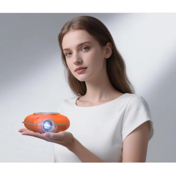 CHEERLUX C1 Mini Παιδικός Προτζέκτορας 720p (100 ANSI) με Android 11, HDMI/USB/Bluetooth, 35″–120″ – Orange