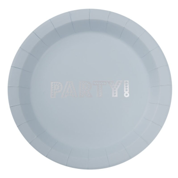 πιάτα πάρτι μπλε ασημί