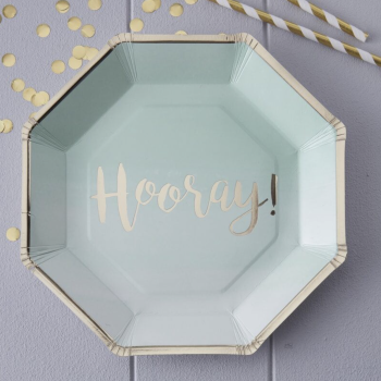 Ginger Ray Πιάτα Χάρτινα ”Mint Green Ombre” 8 τεμάχια