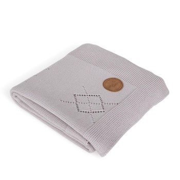 Ceba Baby Κουβέρτα Αγκαλιάς & Λίκνου Diamonds Πλεκτή 90x90cm Grey πλεκτή κουβέρτα αγκαλιάς