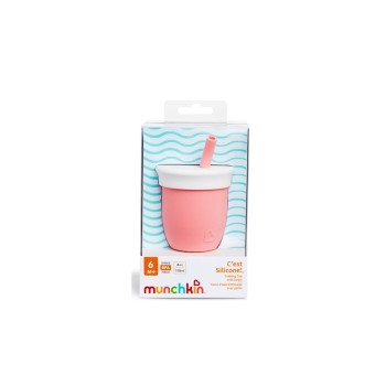Munchkin Παιδικό Ποτηράκι από Σιλικόνη Ροζ 118ml Munchkin Παιδικό Ποτηράκι από Σιλικόνη Ροζ 118ml