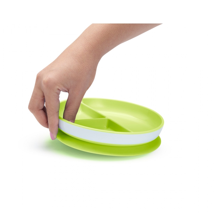 πράσινο πιάτο με βεντούζα