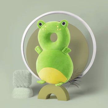 Giggles and Co. Προστατευτικό Μαξιλάρι Κεφαλιού Μωρού "Green Frog" Velvet (5 έως 48 μηνών)