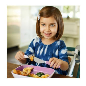 Munchkin Σετ Βρεφικά Μαχαιροπίρουνα από Μέταλλο Ροζ