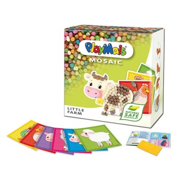 Playmais Κατασκευές με κάρτες και σφουγγαράκια 6τεμ. Μικρή φάρμα