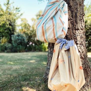 Play&Go Στρώμα παιχνιδιού - τσάντα 2 σε 1 Outdoor Stripes στρώμα παιχνιδιού εξωτερικού χώρου