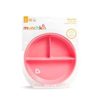Munchkin Πιάτο Με Βεντούζα Stay Put Ροζ
