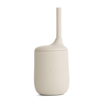 Liewood Παιδικό Ποτηράκι ”Ellis” από Πλαστικό Μπεζ 230ml βρεφικό ποτηράκι με καλαμάκι