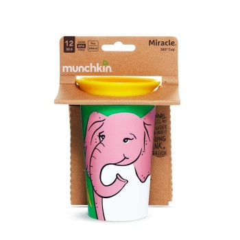 Munchkin Παιδικό Ποτηράκι ”Miracle 360° Wildlove Sippy” από Πλαστικό Elephant Κίτρινο 266ml Munchkin Παιδικό Ποτηράκι ”Miracle 360° Wildlove Sippy” από Πλαστικό Elephant Κίτρινο 266ml