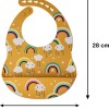 Giggles and Co. Βρεφικό Σετ Φαγητού Σιλικόνης 6τμχ BPA Free με Σαλιάρα, Μαχαιροπίρουνα & Ποτήρι με Καλαμάκι (Yellow)