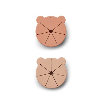 Liewood Παιδικό Μπωλ Φαγητού Bear από Σιλικόνη Rose mix 2τμχ βρεφικό σνακ μπωλ
