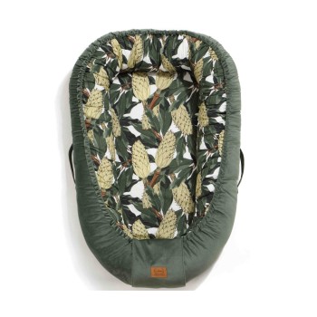 La Millou Βρεφικό Μαξιλάρι Φωλιά Milano Magnolies Khaki χακί βρεφική φωλιά