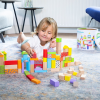 New Classic Toys Ξύλινα Τουβλάκια Μπλοκ Κατασκευών Colored για 1.5+ Ετών 100τμχ