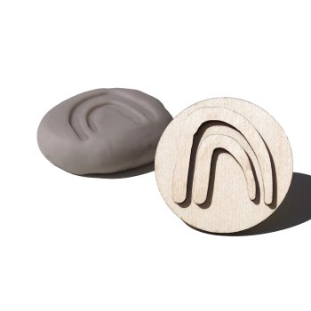 Ξύλινη σφραγίδα ουράνιο τόξο