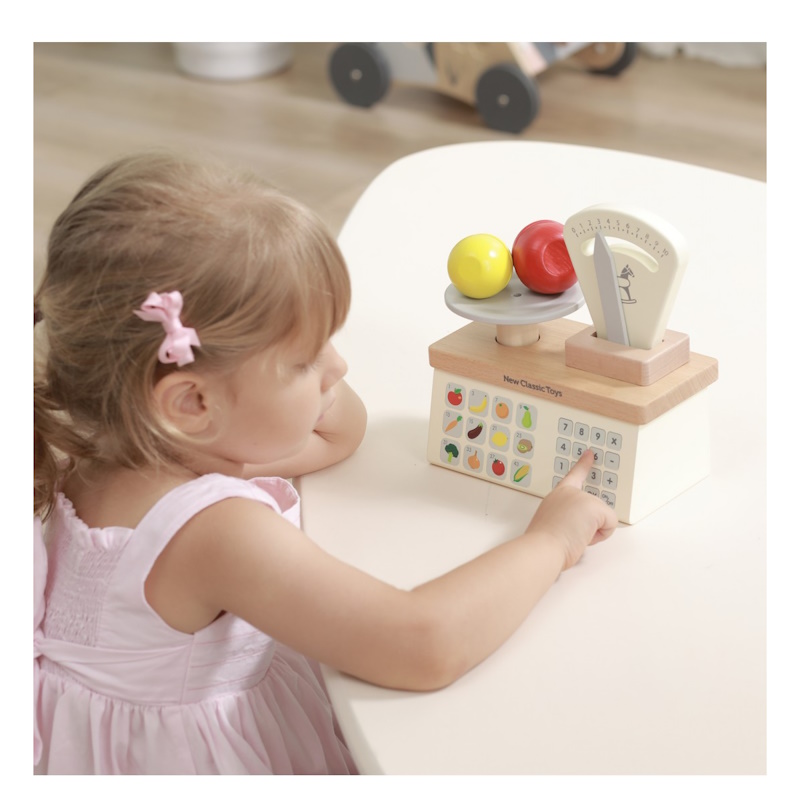 Ξύλινη ζυγαριά κουζίνας για παιδιά