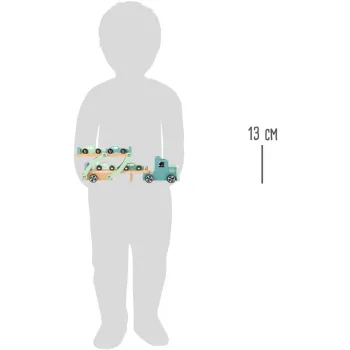 Small Foot Ξύλινο φορτηγό μεταφοράς με 4 αυτοκινητάκια 3+