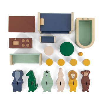 Trixie Ξύλινο Κουκλόσπιτο Με Έπιπλα Και Ζωάκια